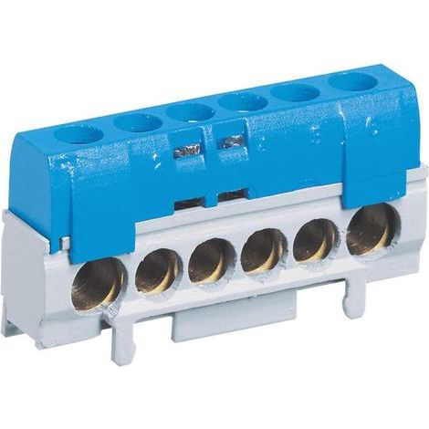1 Bornier De Répartition Neutre Clipsable Sur Rail DIN Connexions 35mm² Et 25mm² Matériau PVC