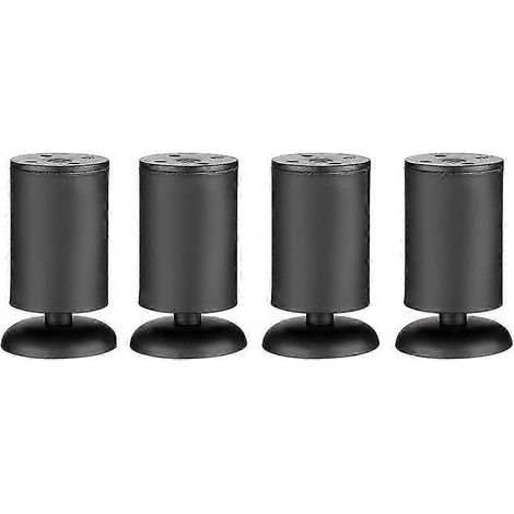 Pieds de meubles épais et réglables en hauteur, cylindriques en acier inoxydable, ensemble de 4 pièces. (1/5)