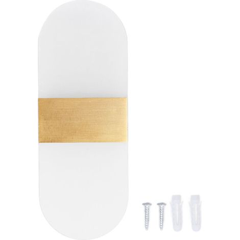 LED Wall Light Acrylic 360° Up Down 6W Warm Modern Wall Lamp for Hallway Bedroom Restaurant 90‑265V Gold (1/5)