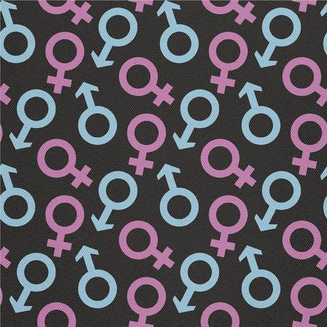 Tissu d'extérieur décoratif Oxford - motif symbole homme et femme I DX506 (1/5)