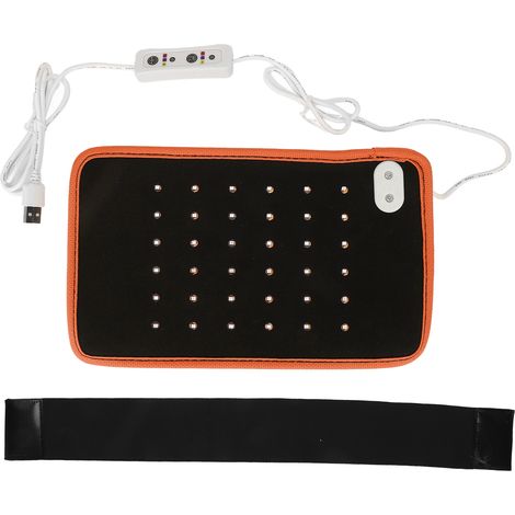 Bande lumineux infrarouge 36 chips LED rouge, ceinture portable pour traitement de la taille dos épaules, couleur orange (1/5)
