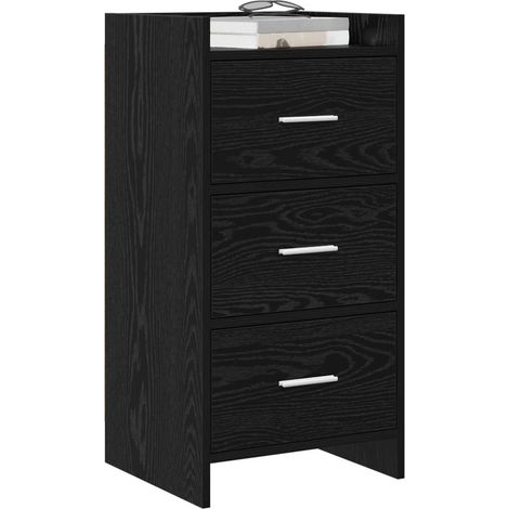 Sideboard/Anrichte/Buffet Schwarze Eiche 40 x 36 x 80 cm Holzwerkstoff LXWW321049 (1/5)