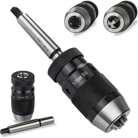 Mandrin de perceuse sans clé 1-16 mm B16 Mandrin de perceuse sans clé pour tour (1/4)
