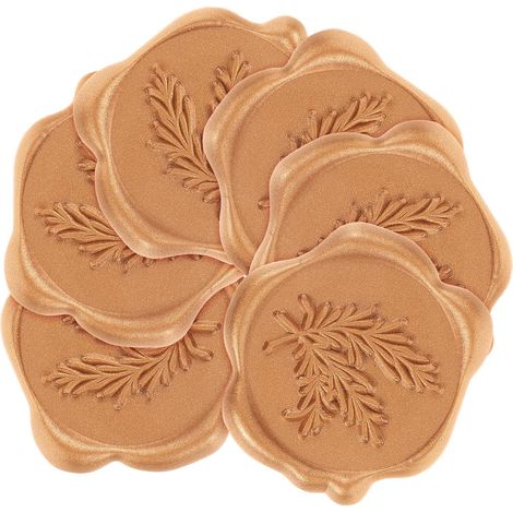 de 6 autocollants dorés pour sceaux de cire Décoration et