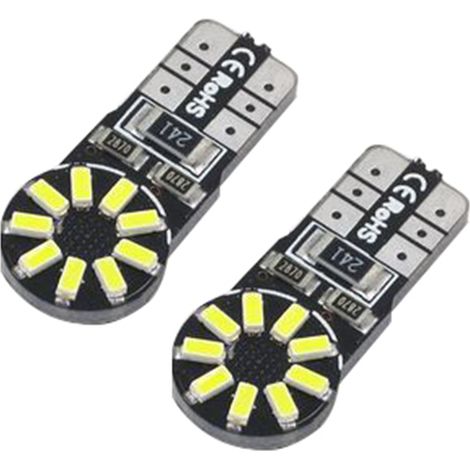 Coppia lampadine auto canbus T10 18 led smd luce fredda uso interno CA-02719