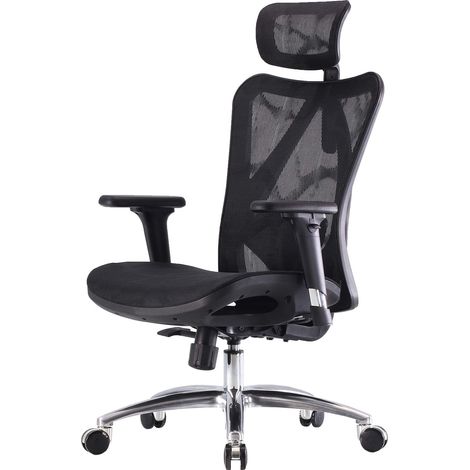Poltroncina da ufficio con seduta e schienale ergonomici, sedile girevole e regolabile, rivestimento in rete nera 040006218