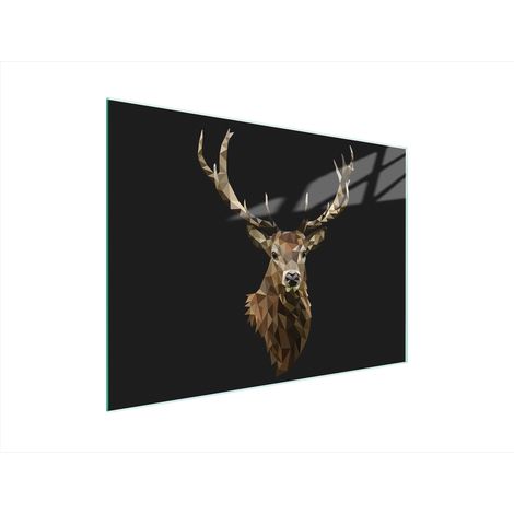 Planche à découper en verre 40x30 cm, motif cerf (1/5)