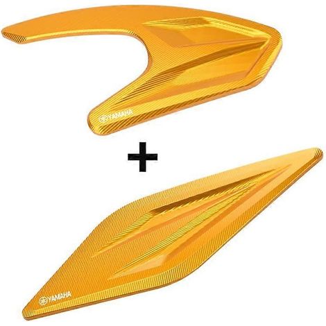 S'applique au couvercle de protection du filtre à air Yamaha NMAX155 NVX/AEROX, couvercle en alliage d'aluminium (1 jeu doré YAMAHA) (1/5)