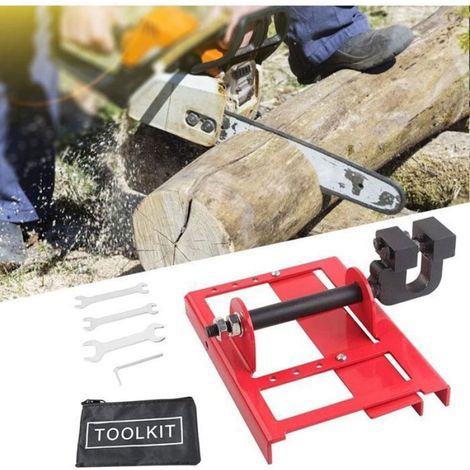 Mini chainsaw mill, wood cutting, chainsaw, grinder, wood guide rail for construction workers, contains 1 electric grinder, 1 (1/5)