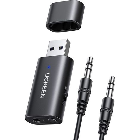 Audioadapter UGREEN CM523 USBA auf Klinke 35mm Bluetooth 51 schwarz