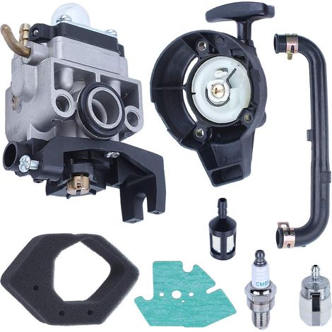 Kit de démarreur à rappel de carburateur, filtre à air et à carburant Adefol pour moteur Honda GX25 tondeuse à gazon pièces de rechange 28400-Z0H-003 16100-Z0H-825 (1/5)