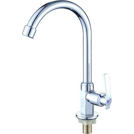 G1/2 Küchenarmatur, einseitiger vertikaler Kaltwasserhahn, Küchenarmatur, Zinklegierung, Kaltwasser-Spültischarmatur für Küche, Außenbereich, Garten, (Stil: Stil1) (1/5)