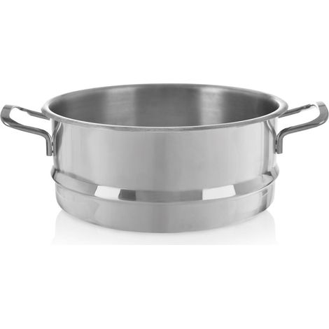 Inserto de coccion al vapor de acero inoxidable para sartenes de 24 cm