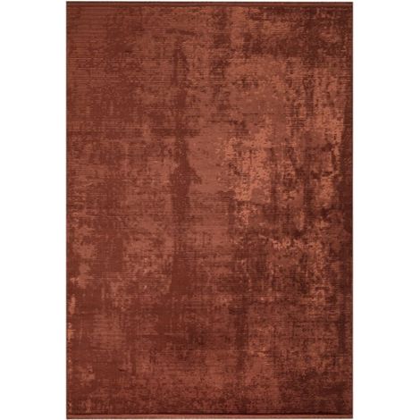 Rutschfester Vintage-Bambus-Orange-Tabak-Teppich 160x230