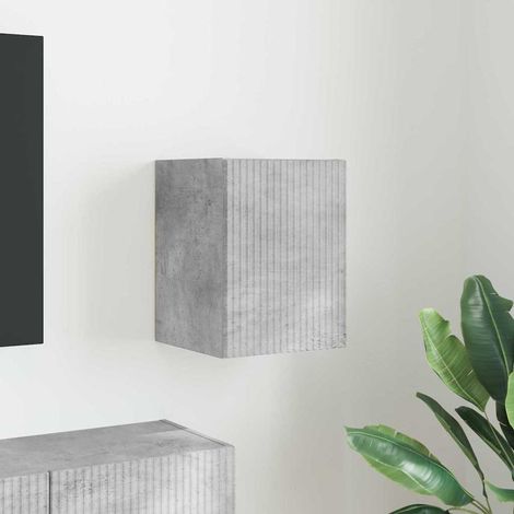 TV-Wandschrank Wandmontiert Beton 30 x 31 x 40 cm Holzwerkstoff