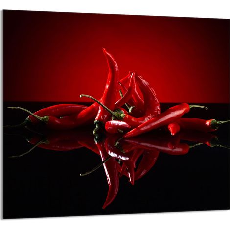 Panneau de verre POUR la cuisine 65x60 Piment (1/5)