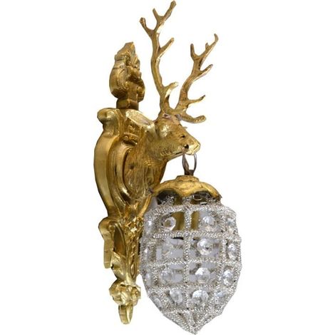 Stilvolle Messing-Wandleuchte „Goldener Hirsch“ (1/5)