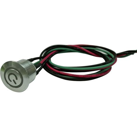 Bouton-poussoir, Momentané lumineux, LED Vert, Unipolaire à une direction, 2 A, Translucide, Montage panneau ( Prix pour Paquet de 1 )