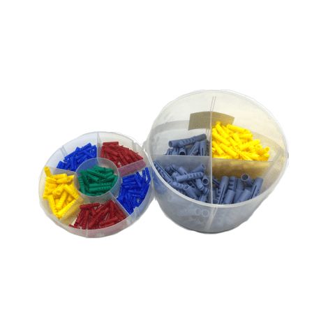Nemura – Lot de 384 chevilles nylon 5 à 12mm – Pour béton, brique et plâtre – Charge maximale 20kg – Fixations robustes pour professionnels
