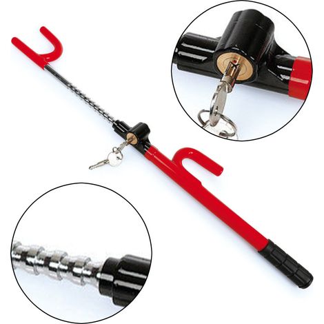 TRADE SHOP - Asta Blocca Sterzo Per Volante Auto Antifurto Sicurezza Macchina Anti Theft 60cm - (1/4)