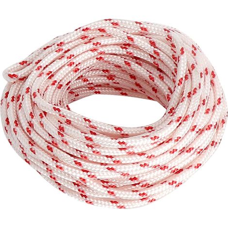 Corde Lanceur Tondeuse 10 m 3,5 mm, Cordon Lanceur Tondeuse, Corde de Démarrage en Nylon Haute Résistance pour Tronçonneuse, Débroussailleuse et Coupe Bordure (1/5)