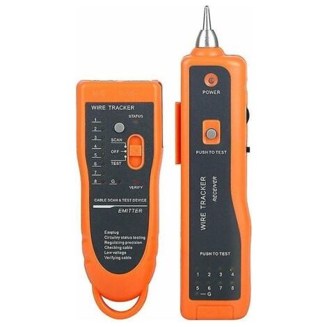 Testeur de câble, Xq-350 testeur de câble réseau LAN de haute qualité et utile, traqueur de fil de recherche de ligne Rj11 Rj45(2pcs) (1/5)