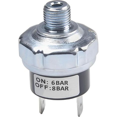Pressure switch for air compressors 6–8 bar, 1/8" NPT connection, control valve, automatic pump, DC 12 V/24 V, AC 110 V/220 V (1/5)