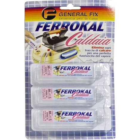 DECALCIFICANTE CALDAIE FERRI DA STIRO 'FERROKAL CALDAIA' 3 flaconi da 20 ml