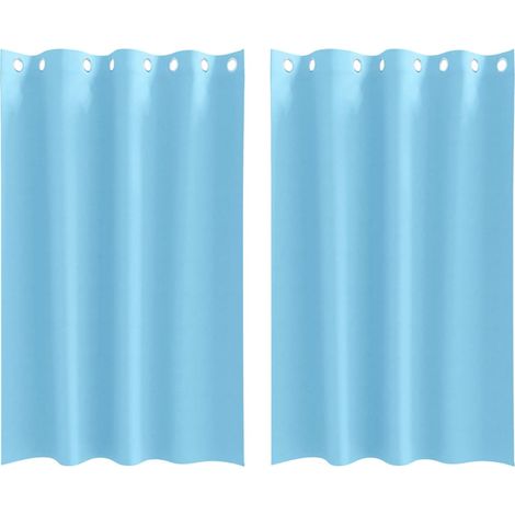 Maison Exclusive - Tende Blackout con Anelli 2 pcs Blu Chiaro 175 x 140 cm