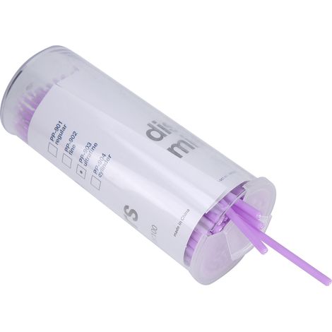 Lot de 100 brosses à dents jetables micro-applicatrices violettes, accessoire dentaire et buccal pour dentiste. (1/5)