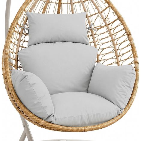 Coussin de fauteuil suspendu d'extérieur imperméable avec appui-tête (1/5)