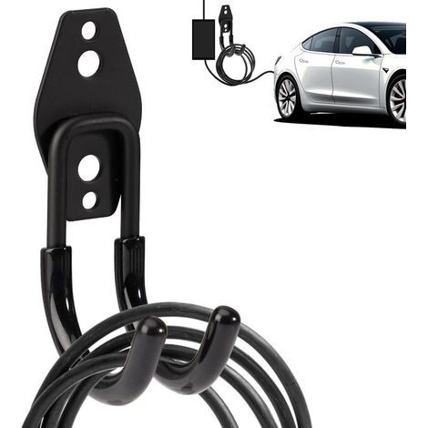 Support de Chargeur de Voiture Électrique, Support Mural de Chargeur Durable Crochet en J en Acier pour Enrouleur de Câble de Chargeur de Voiture Électrique Organisateur de Cordon de Chargeur (1/5)
