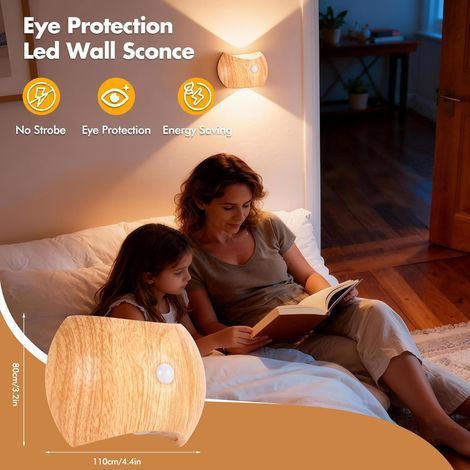Lampe murale rechargeable sans fil 5000mAh – Capteur de mouvement 3 modes – 3 températures de couleur – Installation magnétique facile