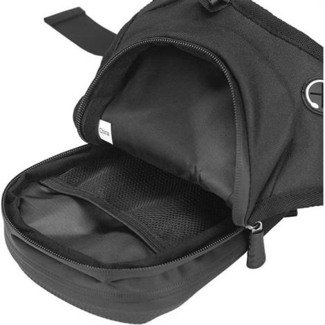 Sac de jambe de moto - - Sac de cuisse extensible - Noir - Oxford - Quatre saisons (1/4)