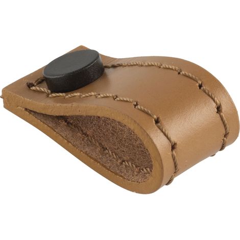 Pamar Ledergriff für Möbel zum Ziehen, Marse Möbelgriff Leder 18x38mm Möbelgriff Leder hellbraun