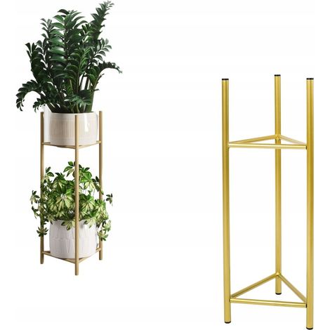 Supporto per vaso da fiori in metallo dorato Loft Lizio M MAX. Vaso da fiori 26 cm (1/5)