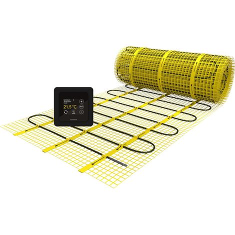 Magnum Mat chauffage électrique au sol set - 375 watt - 2.5 m2 - avec thermostat WiFi noir