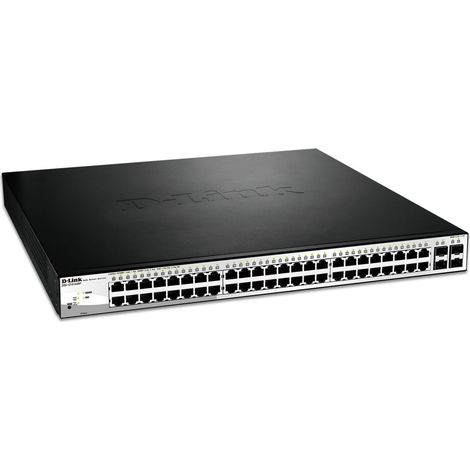 D-Link DGS-1210-52MP - Géré - L2 - Gigabit Ethernet (10/100/1000) - Connexion Ethernet - supportant l'alimentation via ce port (PoE) - Grille de montage - 1U (DGS-1210-52MP) (1/3)