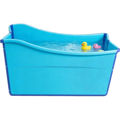 Cubo de baño plegable grande, material PP + TPE, capacidad de carga de 90 kg, diseño autoportante, bordes pulidos. (1/5)