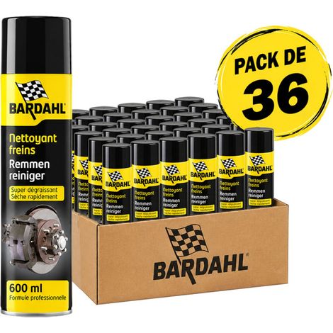 Pack de 36 nettoyants freins 600ml – Dégraissant ultra puissant – Buse orientable 360° – Séchage rapide sans traces – Bardahl (1/2)