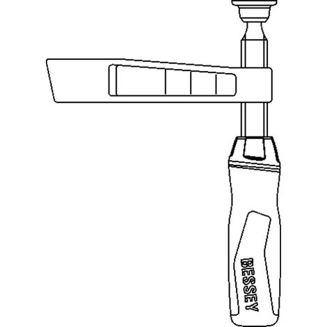 Bessey Unterteil kpl. TG m. 2K-Griff (Auslad. 120 mm) - 3101832