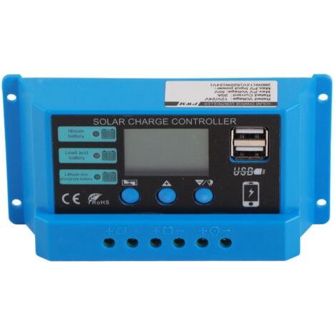 Contrôleur de charge solaire 12 V 24 V, régulateur de charge pour panneau solaire, adapté aux camping-cars domestiques, 20 A