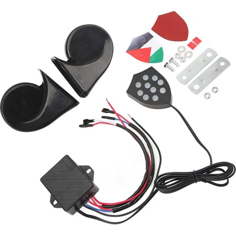 12V 150dB Elektrische Hupe mit Fernbedienung, universell für Pkw, Limousinen, Lkw und SUVs (1/5)