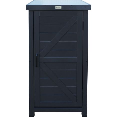 HABAU Gartenschrank ""Alan"", Anthrazit, wetterfester Outdoor-Schrank für Garten, Terrasse und Balkon, 45 x 45 x 91 cm