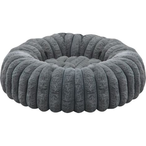 Panier pour Chien, Panier pour Chat de Taille Petite, 50 cm de Diamètre, Rembourrage Doux, Antidérapant, Gris Tourterelle