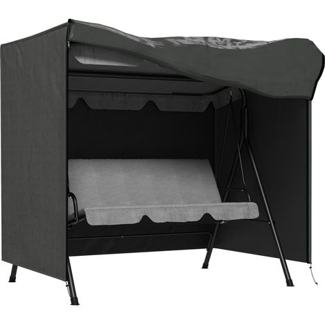 Schutzhülle für 3-Sitzer-Gartenschaukel 177x114x152 cm 420D Oxford wasserdicht dunkelgrau (1/5)