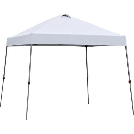 Caseta de jardín plegable, diseño portátil, protección UV, BLANCA (1/2)
