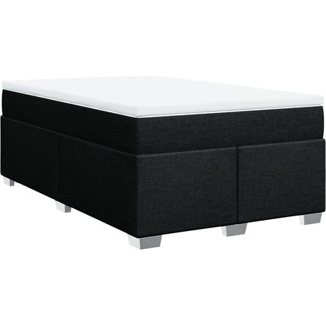 Maison Exclusive - Cama box spring con colchón tela negro 120x200 (1/5)