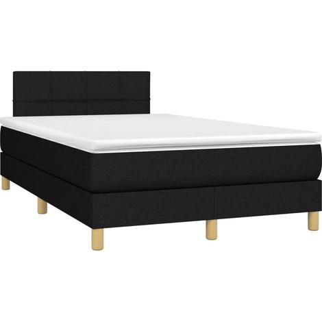 Maison Exclusive - Boxspringbett mit Matratze Schwarz 120x190 cm