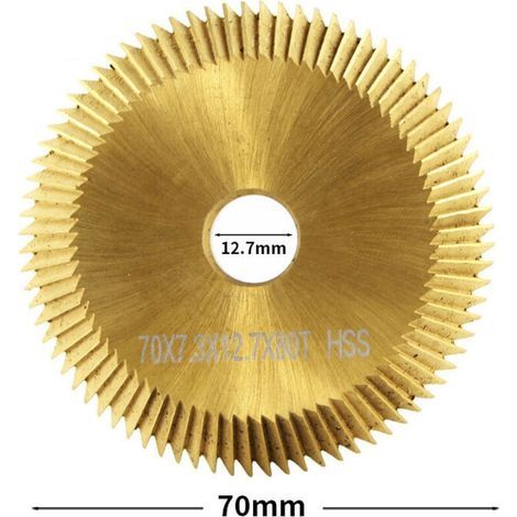 Lame de scie circulaire à grande vitesse en acier plaqué titane--70x7.3x12.7mm 80T (1/4)